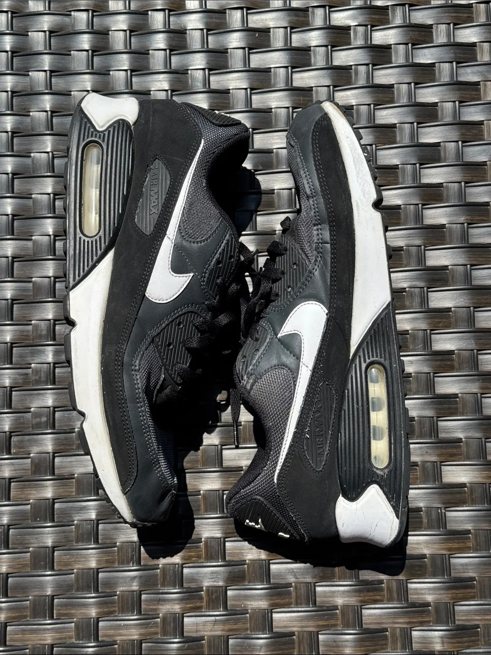 Nike Air Max 90 CN8490-002 Black White Iron Grey Running Shoes Sneaker Men 14US